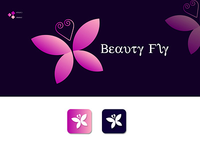Butterfly Modern Logo design icon logo