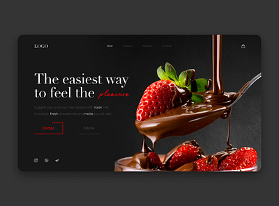 Desserts store design dessert sweets ui ux web
