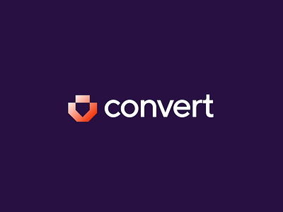 Convert (Unused mark) For sale app logo branding creative gradient graphic design logo logodesign logosale logotype logowork minimal modern logo startup logo tech trend logo vector