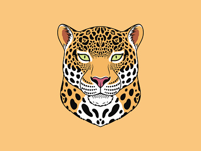 Jaguar Cat american animal beast cartoon cat dribble face head illustration jaguar king leopard mascot panther portrait royal spotted vector wildcat zoo