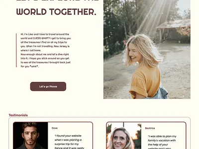 Home page with Testimonials 2 dailyui design ui ux uxdesign