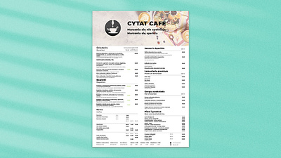 Coffee Shop outside menu branding coffee shop menu design graphic design menu menu design restaurant menu