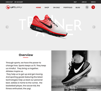 Nike Shoe Store Landing Page 3d app graphic design motion graphics