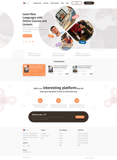 E-Learning Landing Page