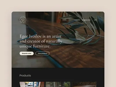 Furniture maker | Landing page clean design elegant furniture landing page minimal simple web web design website