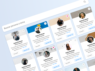 Cards layout for displaying user results. app design card ui cards interface design search result ui ui design ui inspiration ui ux user card ux ux design