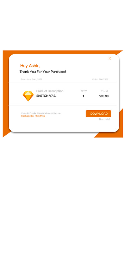 Daily Ui-17 Email Receipt graphic design ui ux