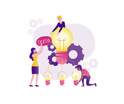 creative ideas illustration branding design graphic design icon illustration logo typography ui ux vector