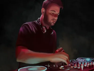 Deejaying | Portret art digital painting drawing graphic art portret procreate procreate art