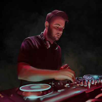 Deejaying | Portret art digital painting drawing graphic art portret procreate procreate art