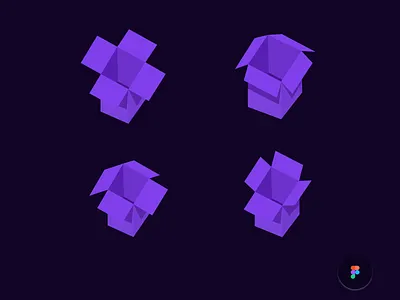 Box Illustrations 3d graphic design illusration illustrator shadow ui uidesign uiux ux