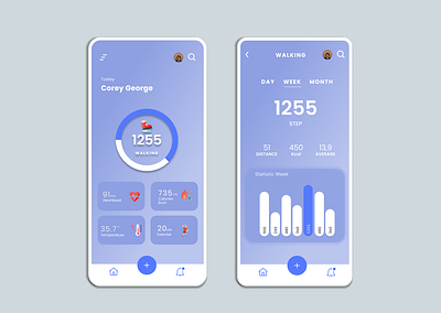 Health Tracking UI Design dailyui design heal health tracking health tracking app healthcare mobile app ui design uidesign