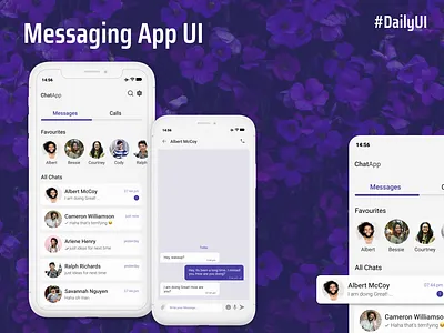 Messaging App UI dailyui dailyuichallenge design ui uiux
