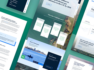 2030 Climate Challenge - Web Design 2030 climate climate change design emissions global warming green timeline typography ui