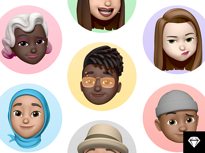 Memoji Sketch avatar emoji freebie ios memoji mockup sketch