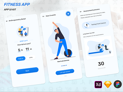 Fitness APP UI KIT branding madmags