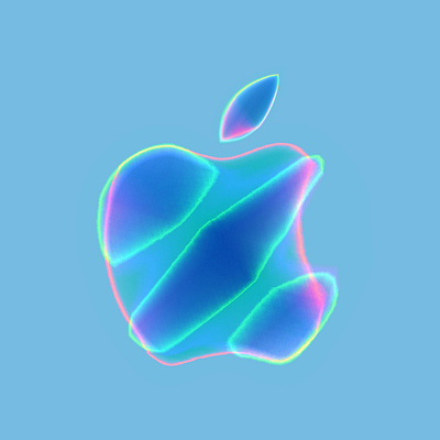 Apple logo remixed apple art branding design digitalart gradient graphic design illustration logo neon vector