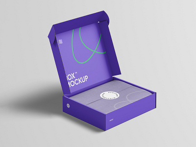 Box Mockups PSD scenes box branding design download identity logo mockup mockups packaging psd template typography