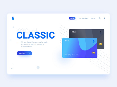 Visa Card Website UI Design Concept design graphic design smart card template design typography ui ui ux visa card website