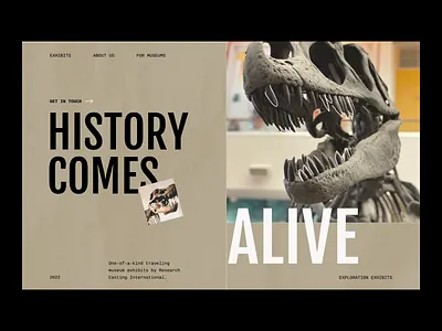 Explorationexhibits redesign concept animation animation design design history interaction interactive landing landing page landing page design motion design motion graphics redesign ui ux web web design website