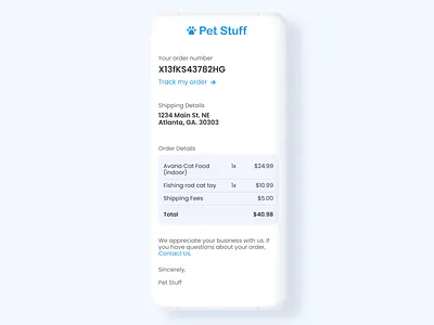Email Receipt dailyui mobile ui ui
