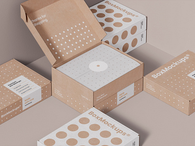 Box Mockups PSD scene box branding design download identity logo mockup mockups packaging psd template typography