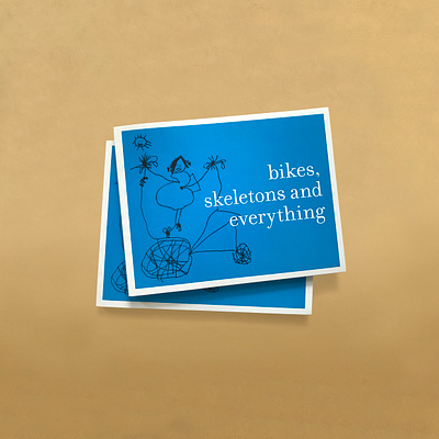 Book / Bikes, Skeletons & Everything / The College School book design final art illustration research typography