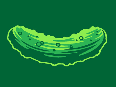 Pickle Illustration cucumber dill food grocery icon illustration ingredient kosher pickle produce sandwich snack vegetable