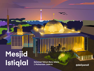 Mesjid Istiqlal Jakarta graphic design illustration inspiration mosque ui ux