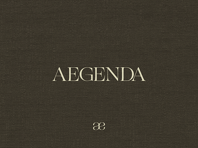 Aegenda logo aethestic art brand branding creative design designer dribbble dribbbler fashion graphic design hcmc illustration logo style typography ui vietnam