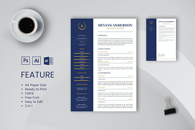 Professional CV 3d animation clean cover letter cv cv design cv template design graphic design illustration logo motion graphics professional resume resume design resume template