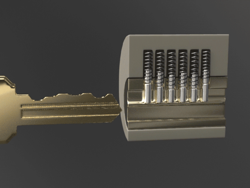 Key/Lock 3d animation asmr design illustration motion graphics retail