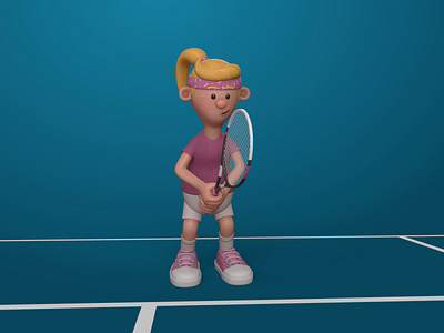 Teresa the Tennis Star 3d 3d character 3d female 3d tennis ball 3d tennis player 3d woman animation character animation character design digital design motion graphics tennis tennis ball tennis player tennis star