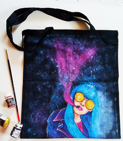 eco bag, hand painted textile bag bag design eco fashion hand painted handmade painting