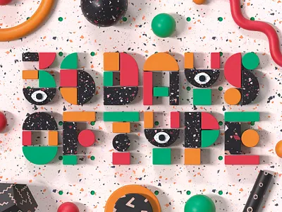 36 Days Of Type 5 36 days of type 3d 3d design 3d typo cinema4d design geometric modeling render type typo typography