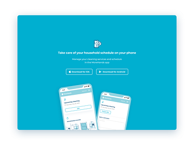 MoreHands: App section design digital illustration ui uidesign ux uxdesign web