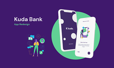 Kuda Bank App Redesign branding design mobile portfolio product ui uidesign uiux