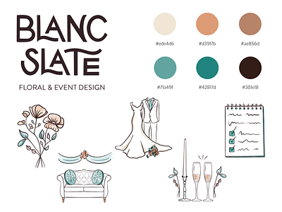 Brand Guide brand brand guide branding color palette event planner floral florist logo wedding wedding planner