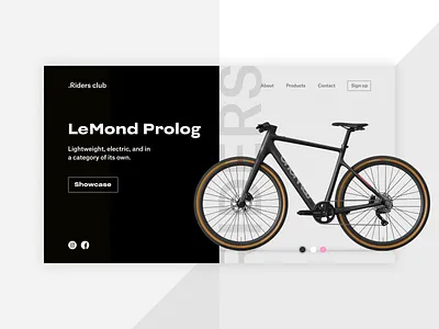 Daily UI #003 Landing page bike landing page product page web design