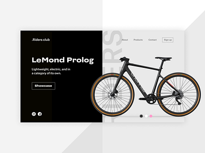 Daily UI #003 Landing page bike landing page product page web design