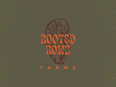 Rooted Rows adventure design farm farms grow illustration lettuce logo logobranding organic outdoor outdoors retro rooted simple summer veggies