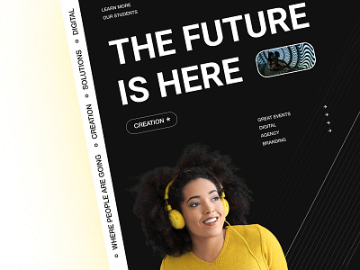 The future is here creative design dribbble hero illustration moments ui web