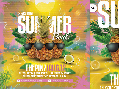 Seasonal Themed Summer Party Flyer exotic holidays