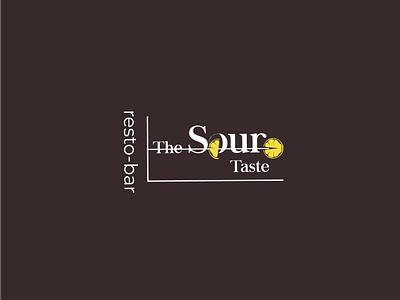 The Sour Taste (restobar) bar dailylogochallenge dailylogochallengeday4 design illustration illustrator lemon lemon slice logo orange pub restaurant restobar sour summer yellow