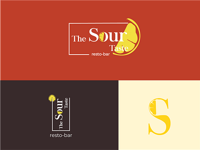 The Sour Taste (resto-bar) bar colorpop dailylogochallenge dailylogochallengeday4 design drinks food illustration illustrator lemon lemon slice lime logo orange restaurant restobar sour taste white yellow