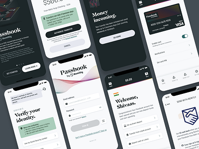 Passbook app UI banking card debit ios mobile ui user interface