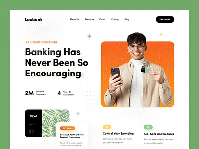 Banking Web Header bank app bank finance banking banking website clean finance finance website fintech web design fintech website hero section online bankign orix sajon uiux ux web web design web page web site website design
