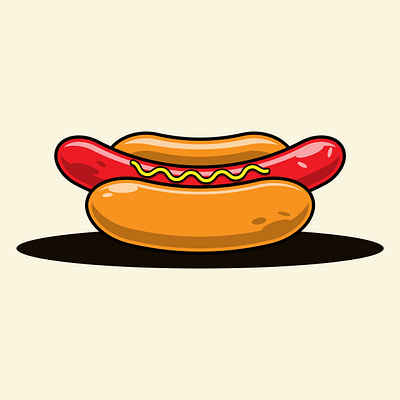 Hotdog adobe illustrator hotdog illustration