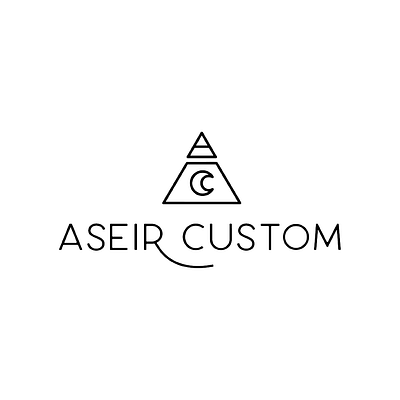 Aseir Custom Cosmetics aesthetics alchemy astrology cosmetics hair care logo moon peptides pyramid skin care