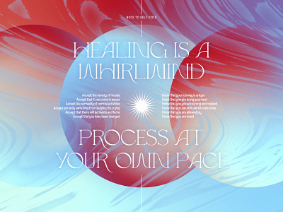 Note To Self #010 dreamy gradient marbling mindfulness note to self personal project poster sunset texture typography